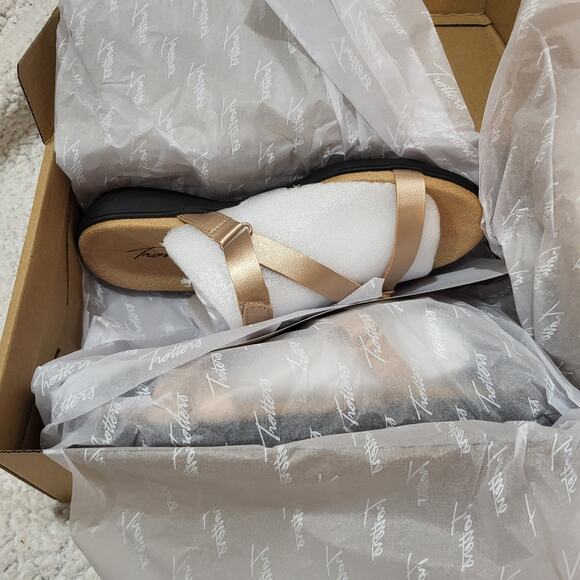 NEW Trotters Women's Sandal Platform CHAMPAGN size 7.5 Wide - Picture 7 of 8